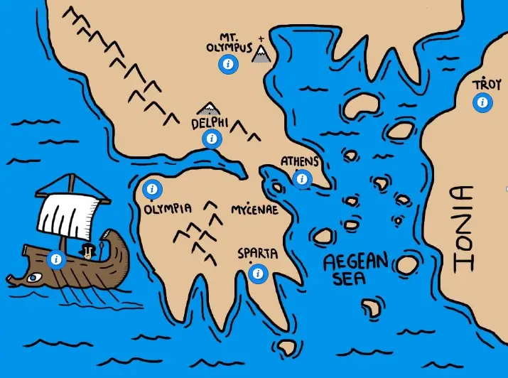History of Map of Greece